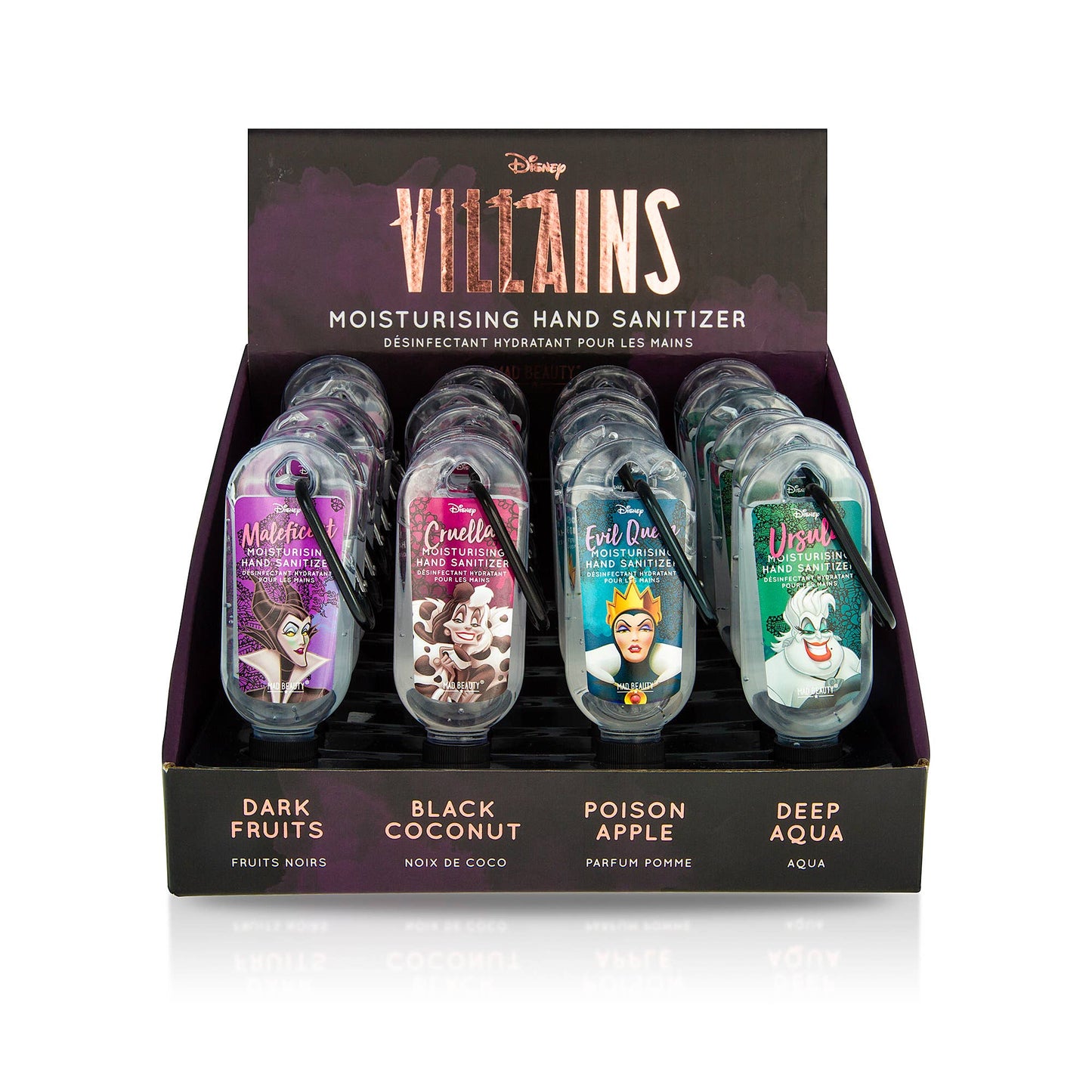 Mad Beauty Disney Villains Hand Sanitizer Display