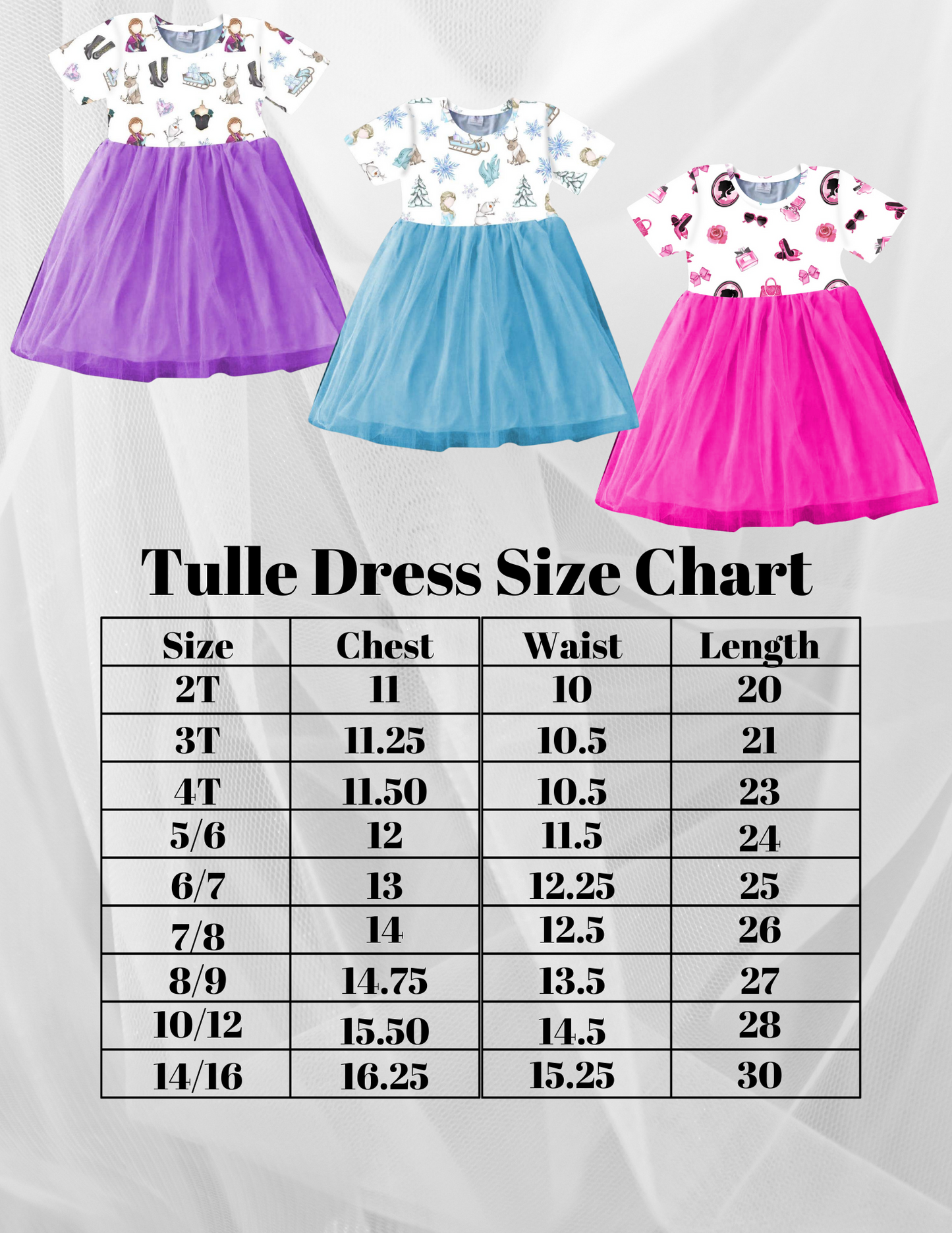 Purple Little Mermaid Tulle Dress