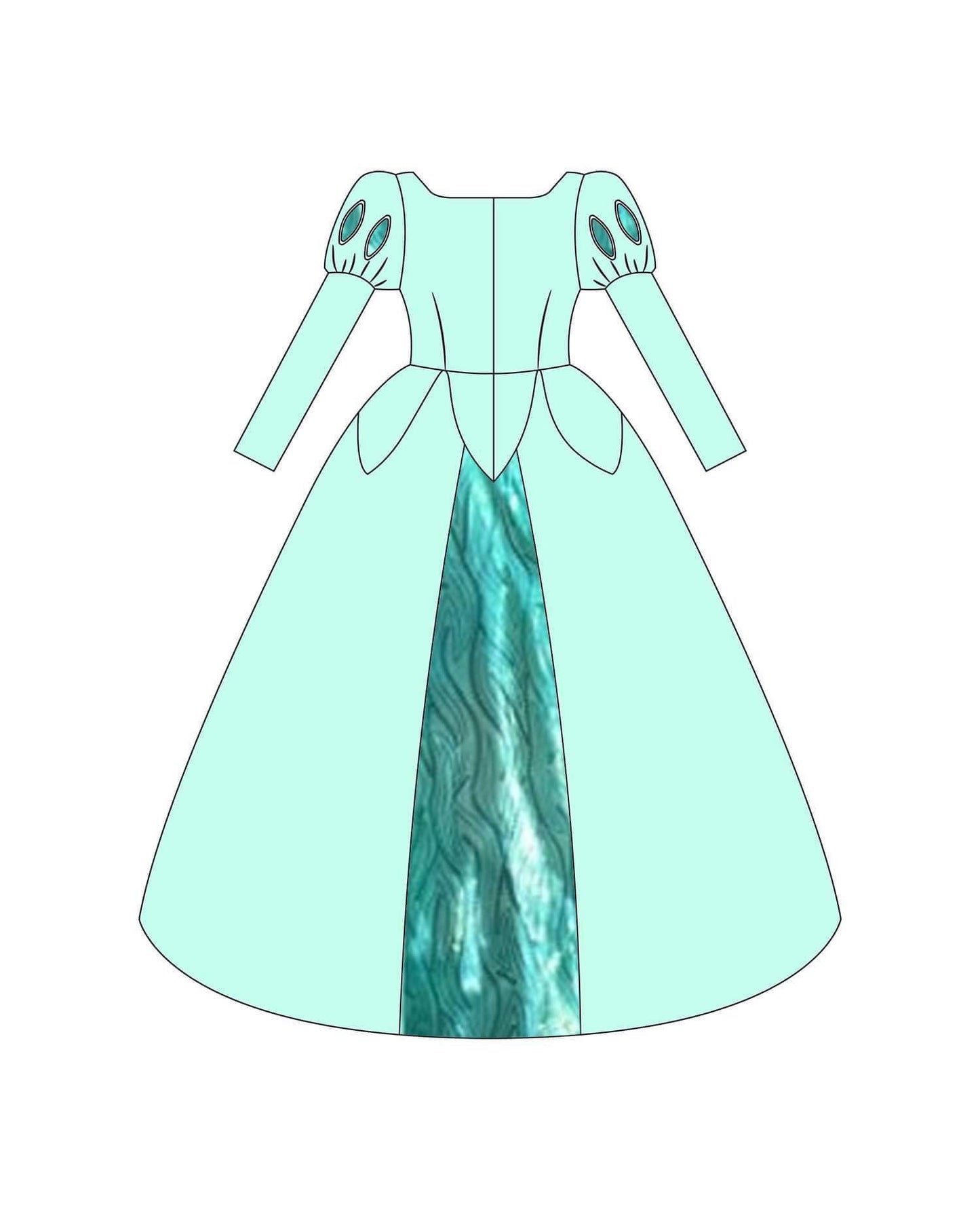 Light Green Little Mermaid Gown