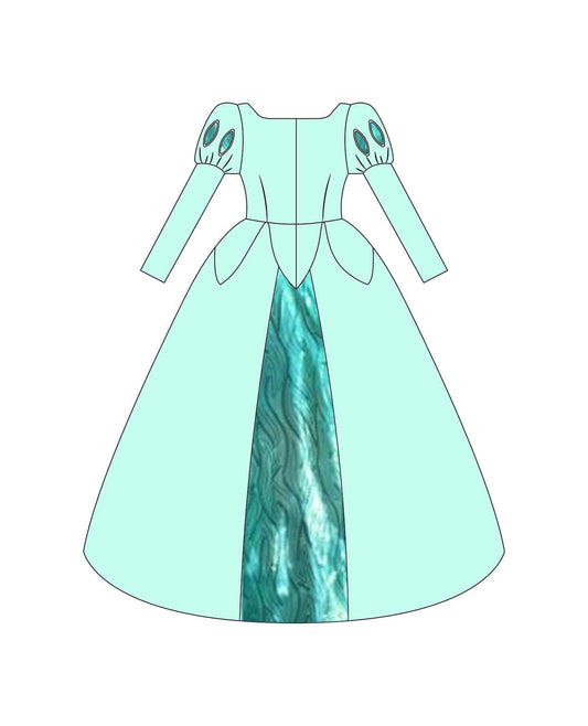 Light Green Little Mermaid Gown