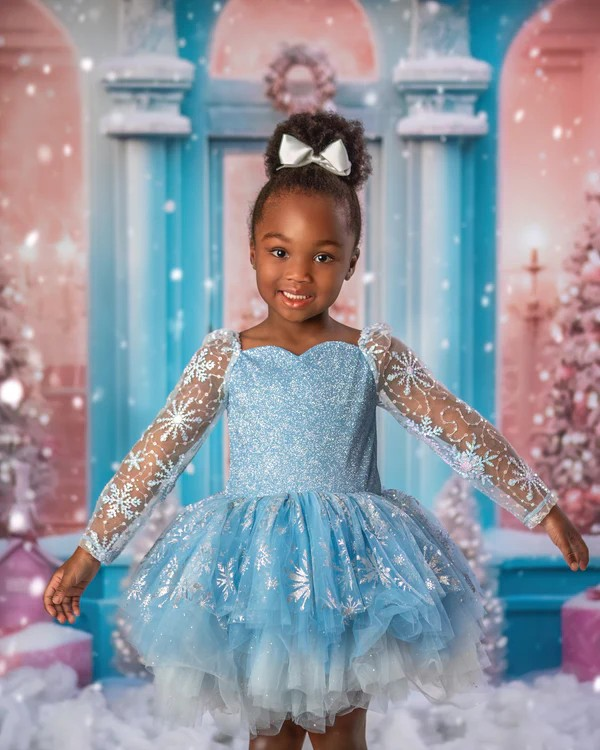 Blue Snowflake Tutu Leotard