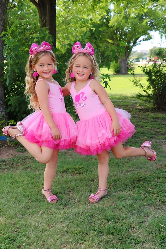 B Girl With Head Soft Rhinestone/Glitter Tulle