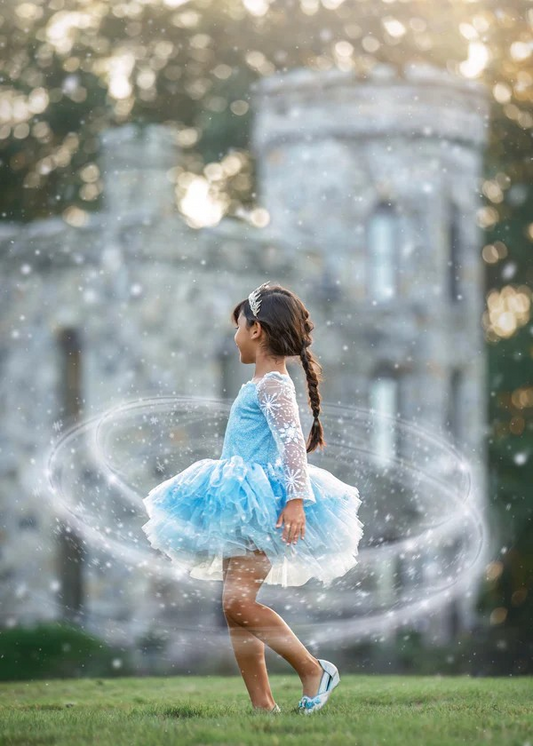 Blue Snowflake Tutu Leotard