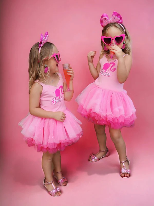 B Girl With Head Soft Rhinestone/Glitter Tulle