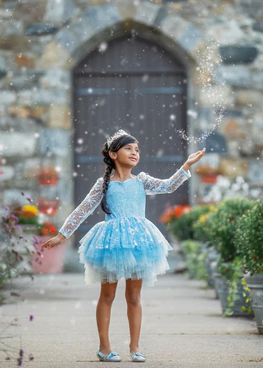 Blue Snowflake Tutu Leotard