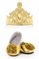 Doll Shoes and Tiara Gold