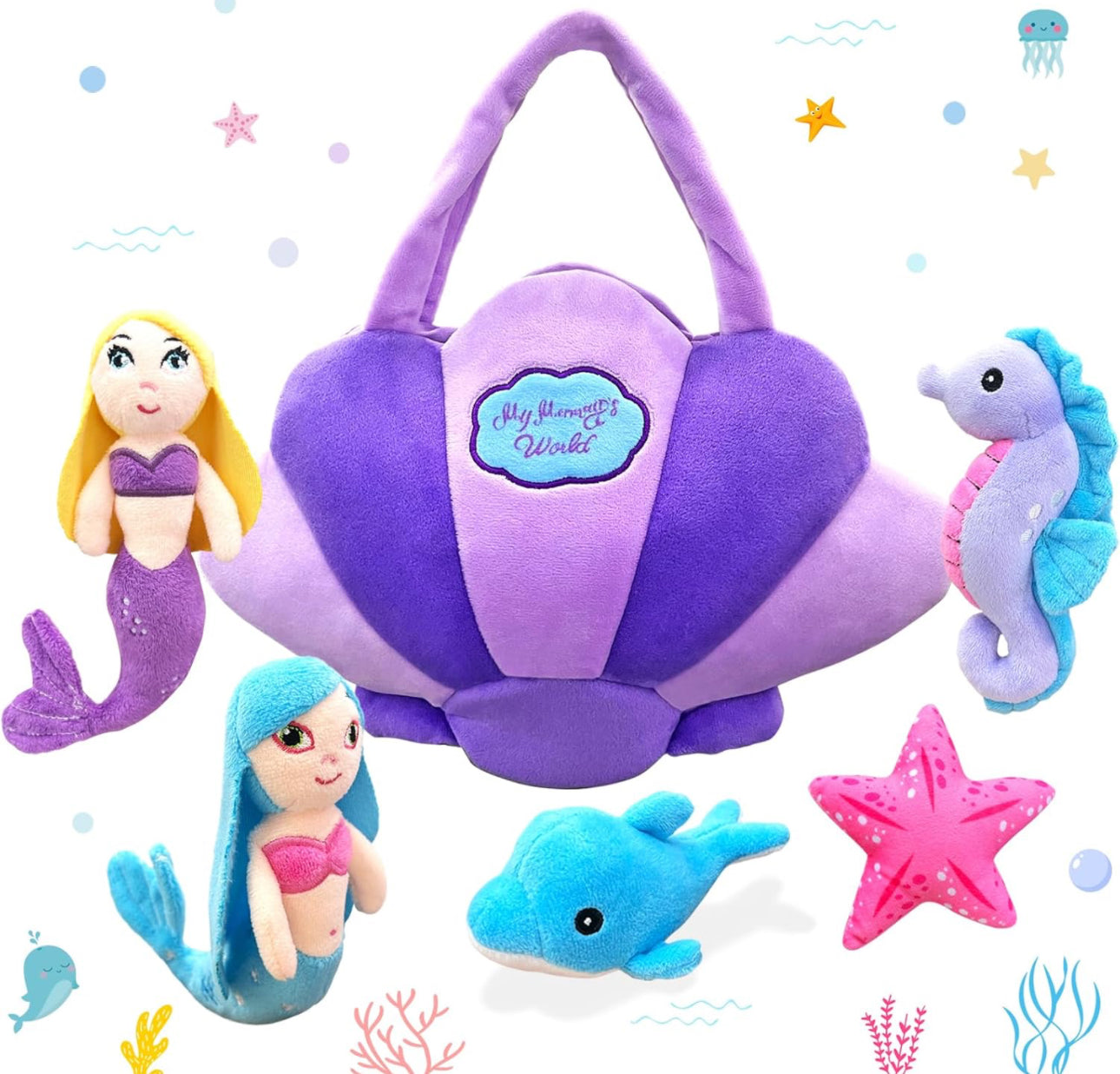 Mermaid Purse Plush Set